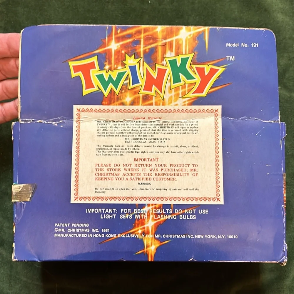 Vintage 80s Twinky by Mr Christmas Model 131